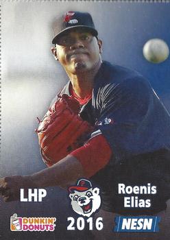 2016 Dunkin' Donuts NESN Pawtucket Red Sox #NNO Roenis Elias Front