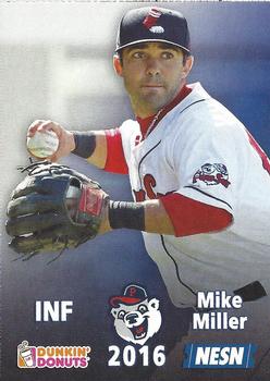 2016 Dunkin' Donuts NESN Pawtucket Red Sox #NNO Mike Miller Front