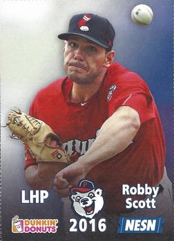2016 Dunkin' Donuts NESN Pawtucket Red Sox #NNO Robby Scott Front