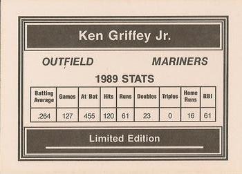 1990 Stadium News Limited Edition (unlicensed) #NNO Ken Griffey Jr. Back