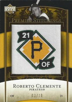 2007 Upper Deck Premier - Premier Stitchings Platinum #PS-12 Roberto Clemente Front
