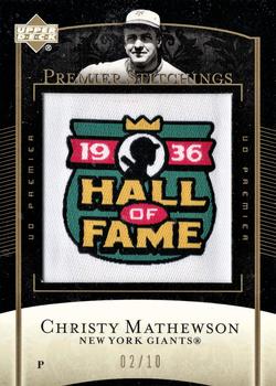 2007 Upper Deck Premier - Premier Stitchings Platinum #PS-34 Christy Mathewson Front