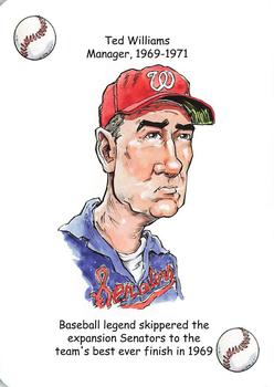 2013 Hero Decks Washington Senators & Nationals Baseball Heroes Playing Cards #NNO Ted Williams Front