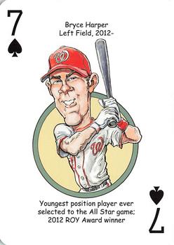 2013 Hero Decks Washington Senators & Nationals Baseball Heroes Playing Cards #7♠ Bryce Harper Front