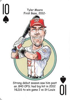2013 Hero Decks Washington Senators & Nationals Baseball Heroes Playing Cards #10♠ Tyler Moore Front