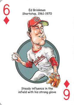 2013 Hero Decks Washington Senators & Nationals Baseball Heroes Playing Cards #6♦ Ed Brinkman Front