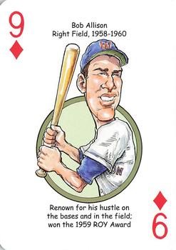 2013 Hero Decks Washington Senators & Nationals Baseball Heroes Playing Cards #9♦ Bob Allison Front