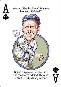2013 Hero Decks Washington Senators & Nationals Baseball Heroes Playing Cards #A♣ Walter Johnson Front