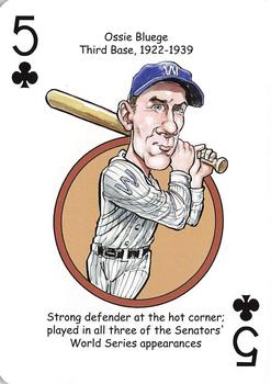 2013 Hero Decks Washington Senators & Nationals Baseball Heroes Playing Cards #5♣ Ossie Bluege Front