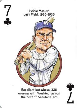 2013 Hero Decks Washington Senators & Nationals Baseball Heroes Playing Cards #7♣ Heinie Manush Front