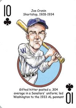 2013 Hero Decks Washington Senators & Nationals Baseball Heroes Playing Cards #10♣ Joe Cronin Front
