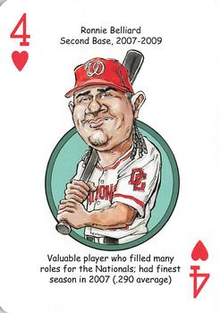 2013 Hero Decks Washington Senators & Nationals Baseball Heroes Playing Cards #4♥ Ronnie Belliard Front