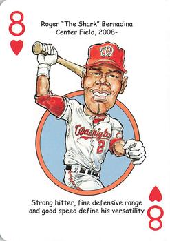 2013 Hero Decks Washington Senators & Nationals Baseball Heroes Playing Cards #8♥ Roger Bernadina Front