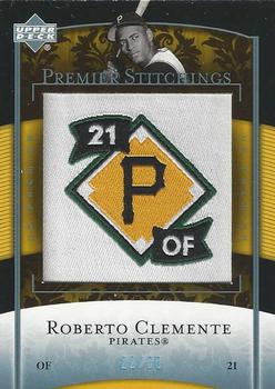 2007 Upper Deck Premier - Premier Stitchings Gold #PS-12 Roberto Clemente Front