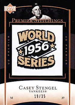 2007 Upper Deck Premier - Premier Stitchings Gold #PS-41 Casey Stengel Front
