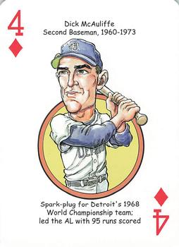 2016 Hero Decks Detroit Tigers Baseball Heroes Playing Cards #4♦ Dick McAuliffe Front