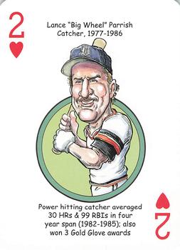 2016 Hero Decks Detroit Tigers Baseball Heroes Playing Cards #2♥ Lance Parrish Front