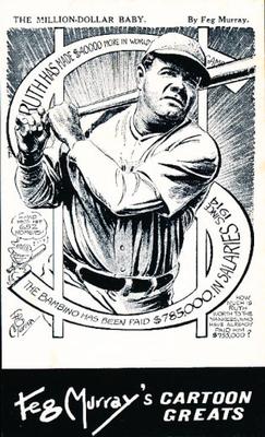 1975 Feg Murray's Cartoon Greats #NNO Babe Ruth Front