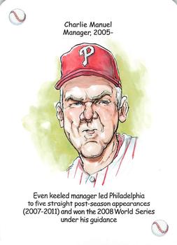 2013 Hero Decks Philadelphia Phillies Baseball Heroes Playing Cards #NNO Charlie Manuel Front