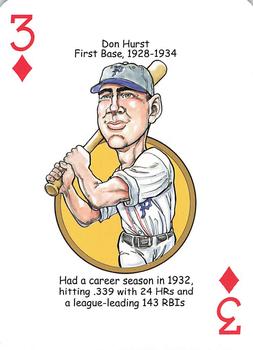 2013 Hero Decks Philadelphia Phillies Baseball Heroes Playing Cards #3♦ Don Hurst Front