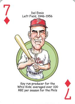 2013 Hero Decks Philadelphia Phillies Baseball Heroes Playing Cards #7♦ Del Ennis Front
