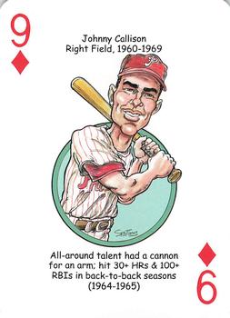 2013 Hero Decks Philadelphia Phillies Baseball Heroes Playing Cards #9♦ Johnny Callison Front