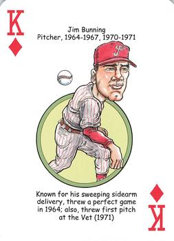 2013 Hero Decks Philadelphia Phillies Baseball Heroes Playing Cards #K♦ Jim Bunning Front