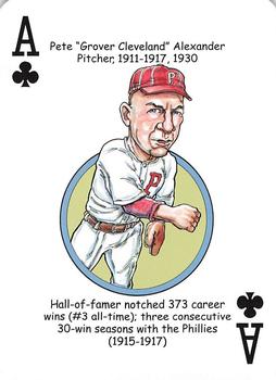 2013 Hero Decks Philadelphia Phillies Baseball Heroes Playing Cards #A♣ Pete Alexander Front