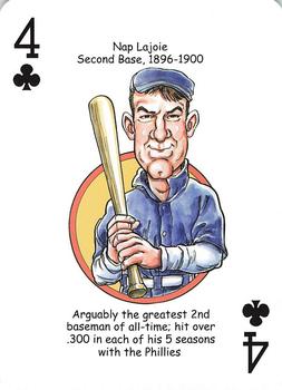 2013 Hero Decks Philadelphia Phillies Baseball Heroes Playing Cards #4♣ Nap Lajoie Front