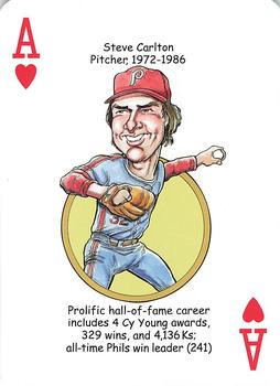 2013 Hero Decks Philadelphia Phillies Baseball Heroes Playing Cards #A♥ Steve Carlton Front