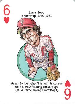 2013 Hero Decks Philadelphia Phillies Baseball Heroes Playing Cards #6♥ Larry Bowa Front