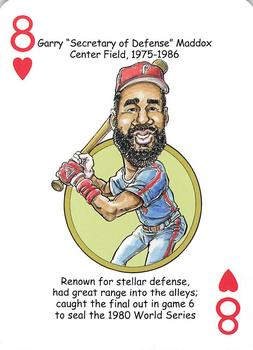 2013 Hero Decks Philadelphia Phillies Baseball Heroes Playing Cards #8♥ Garry Maddox Front