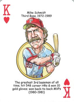 2013 Hero Decks Philadelphia Phillies Baseball Heroes Playing Cards #K♥ Mike Schmidt Front