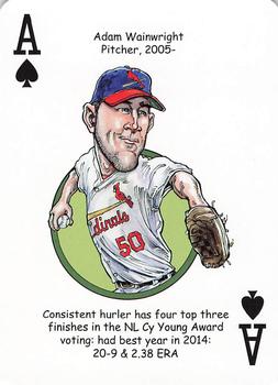 2020 Hero Decks St. Louis Cardinals Baseball Heroes Playing Cards #A♠ Adam Wainwright Front