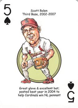 2020 Hero Decks St. Louis Cardinals Baseball Heroes Playing Cards #5♠ Scott Rolen Front