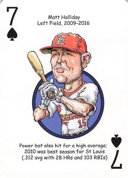 2020 Hero Decks St. Louis Cardinals Baseball Heroes Playing Cards #7♠ Matt Holliday Front