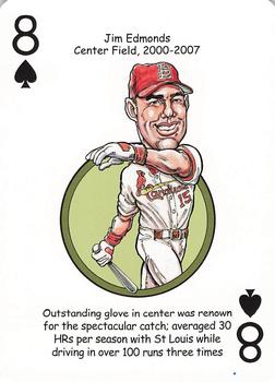 2020 Hero Decks St. Louis Cardinals Baseball Heroes Playing Cards #8♠ Jim Edmonds Front