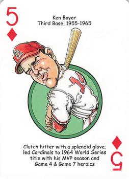 2020 Hero Decks St. Louis Cardinals Baseball Heroes Playing Cards #5♦ Ken Boyer Front