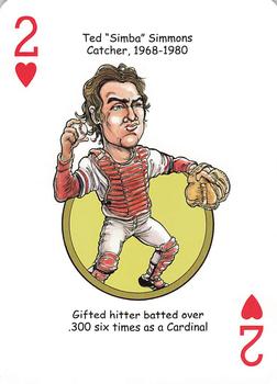 2020 Hero Decks St. Louis Cardinals Baseball Heroes Playing Cards #2♥ Ted Simmons Front
