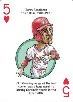 2020 Hero Decks St. Louis Cardinals Baseball Heroes Playing Cards #5♥ Terry Pendleton Front