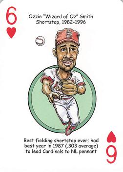 2020 Hero Decks St. Louis Cardinals Baseball Heroes Playing Cards #6♥ Ozzie Smith Front