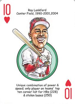 2020 Hero Decks St. Louis Cardinals Baseball Heroes Playing Cards #10♥ Ray Lankford Front