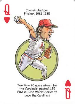2020 Hero Decks St. Louis Cardinals Baseball Heroes Playing Cards #Q♥ Joaquin Andujar Front
