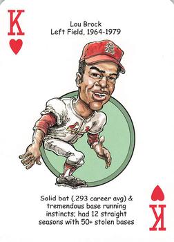 2020 Hero Decks St. Louis Cardinals Baseball Heroes Playing Cards #K♥ Lou Brock Front
