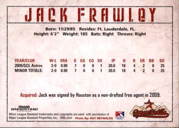 2010 Grandstand Greeneville Astros #NNO Jack Frawley Back