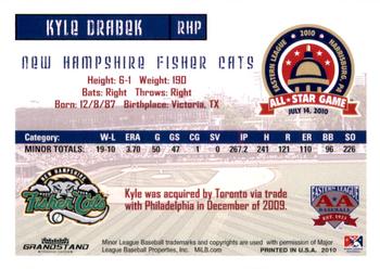 2010 Grandstand Eastern League All-Star Game Eastern Division #NNO Kyle Drabek Back