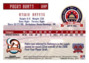 2010 Grandstand Eastern League All-Star Game Western Divsion #NNO Pedro Beato Back
