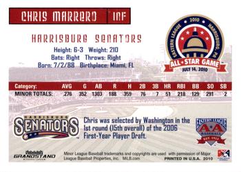 2010 Grandstand Eastern League All-Star Game Western Divsion #NNO Chris Marrero Back
