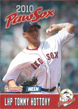 2010 Dunkin' Donuts NESN Pawtucket Red Sox #NNO Tommy Hottovy Front