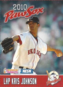 2010 Dunkin' Donuts NESN Pawtucket Red Sox #NNO Kris Johnson Front